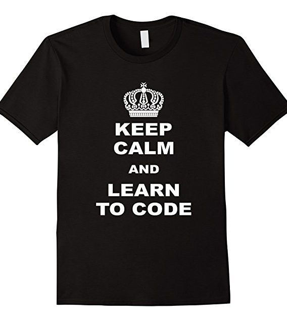 Keep Calm and Learn to Code Tshirt, Programmer Coder Shirt