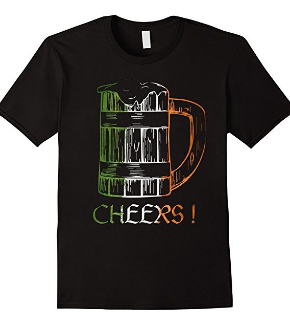 Cheers ! Cool Irish Beer Tshirt, Gift for Irish Beer Lovers