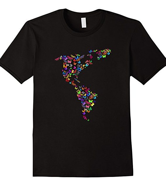 Cool Americas Butterfly Style Tshirt, North South America